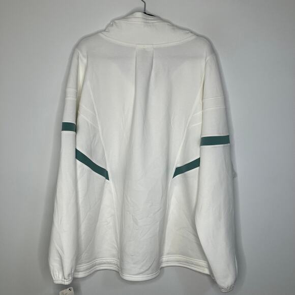 NWT FREE PEOPLE MOVEMENT Right On Track Zip Up Jacket Whit Green Large - Picture 3 of 5